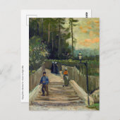 Carte Postale Vincent van Gogh - Chemin en pente à Montmartre (Devant / Derrière)