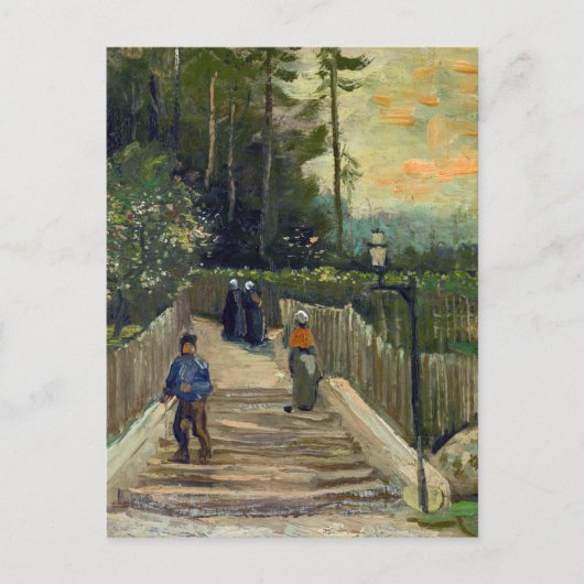 Carte Postale Vincent van Gogh - Chemin en pente à Montmartre (Devant)