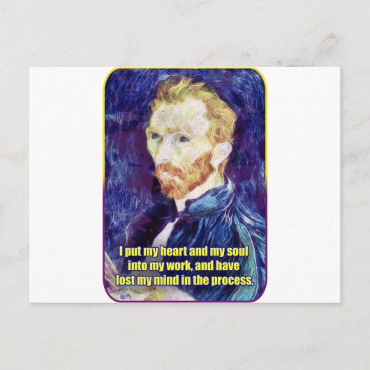 Carte Postale Vincent van Gogh - Citation (Devant)