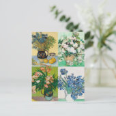 Carte Postale Vincent Van Gogh Collage de peinture à fleurs des  (Debout devant)