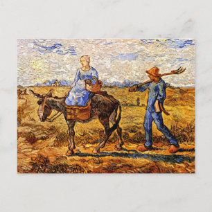 Carte Postale Vincent Van Gogh - Couple de paysans allant au tra