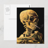 Carte Postale Vincent Van Gogh - Crâne à la cigarette allumée (Devant / Derrière)
