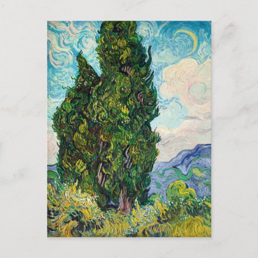 Carte Postale Vincent Van Gogh Cypress Art (Devant)