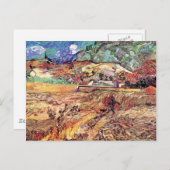 Carte Postale Vincent Van Gogh - Enfermé Blé Field Fine Art (Devant / Derrière)