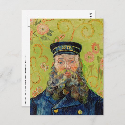 Carte Postale Vincent Van Gogh - Facteur Joseph Roulin (Devant / Derrière)
