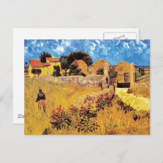 Carte Postale Vincent Van Gogh - Ferme En Provence Art (Devant / Derrière)
