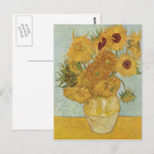 Carte Postale Vincent Van Gogh - Fleurs de soleil (Devant / Derrière)