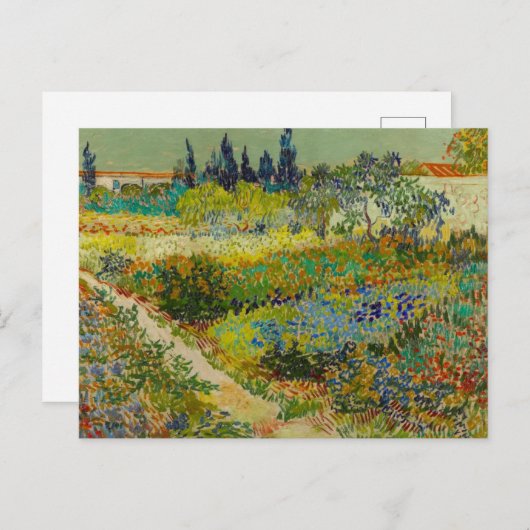Carte Postale Vincent Van Gogh Garden (Devant / Derrière)