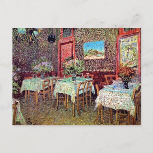 Carte Postale Vincent Van Gogh - Intérieur d'un restaurant (Devant)