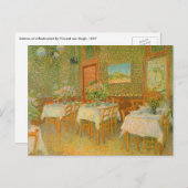 Carte Postale Vincent van Gogh - Intérieur d'un restaurant (Devant / Derrière)