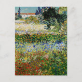 Carte Postale Vincent van Gogh - Jardin en fleurs (Devant)