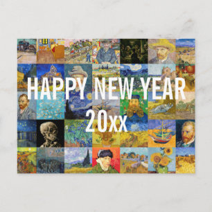 Carte Postale Vincent van Gogh - Joyeux patchwork du Nouvel An