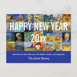 Carte Postale Vincent van Gogh - Joyeux patchwork du Nouvel An