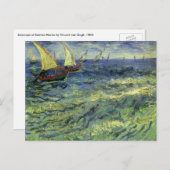 Carte Postale Vincent van Gogh - La mer à Saintes Maries (Devant / Derrière)