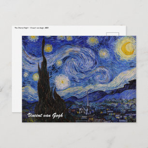 Carte Postale Vincent Van Gogh - La nuit étoilée