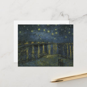 Carte Postale Vincent Van Gogh, La nuit étoilée sur le Rhône