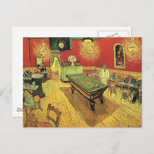 Carte Postale Vincent Van Gogh - Le Café de nuit Beaux-Arts (Devant / Derrière)