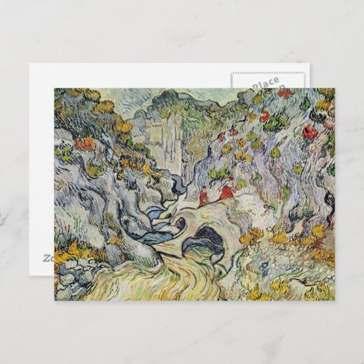 Carte Postale Vincent van Gogh | Le ravin des Peyroulets (Devant / Derrière)