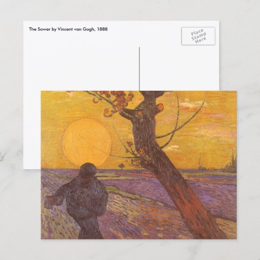 Carte Postale Vincent van Gogh - Le Semeur (Devant / Derrière)