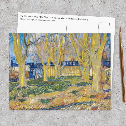 Carte Postale Vincent van Gogh - Le Train bleu