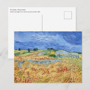 Carte Postale Vincent van Gogh - Les champs / Plaine à Auvers