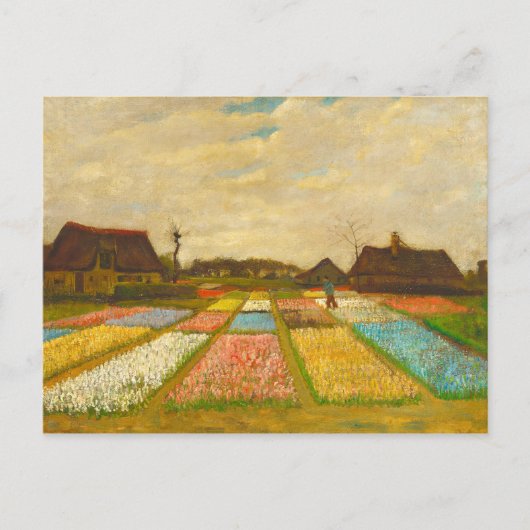 Carte Postale Vincent van Gogh Lits à fleurs en Hollande (Devant)
