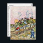 Carte Postale Vincent van Gogh - Maisons et figure<br><div class="desc">Maisons et la figure / Cottages chaulés dans le soleil Reminiscence du Nord - Vincent van Gogh,  1890</div>