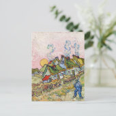 Carte Postale Vincent van Gogh - Maisons et Personnage (Debout devant)