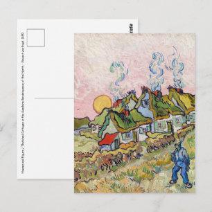 Carte Postale Vincent van Gogh - Maisons et Personnage