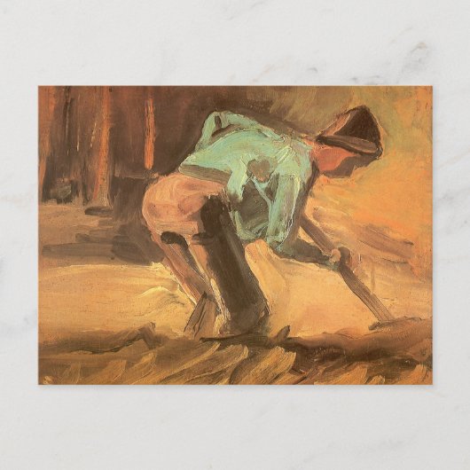 Carte Postale Vincent van Gogh - Man Stooping w Stick ou Spade (Devant)