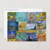 Carte Postale Vincent Van Gogh - Masterpieces Patchwork (Devant / Derrière)