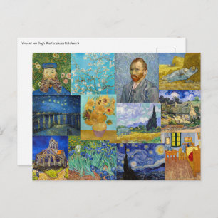 Carte Postale Vincent Van Gogh - Masterpieces Patchwork