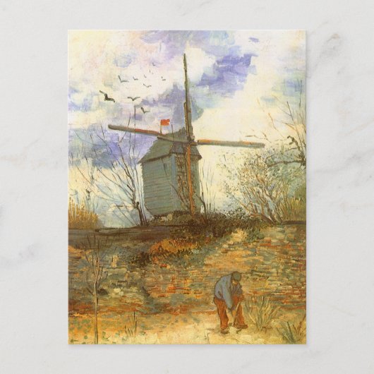Carte Postale Vincent van Gogh - Moulin de la Galette, Windmill (Devant)
