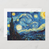 Carte Postale Vincent Van Gogh - Nuit étoilée (Devant / Derrière)
