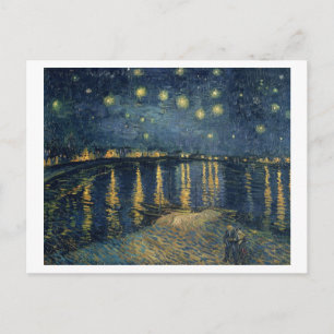 Carte Postale Vincent van Gogh Nuit étoilée sur le Rhône