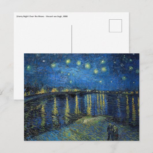 Carte Postale Vincent van Gogh - Nuit étoilée sur le Rhône (Devant / Derrière)