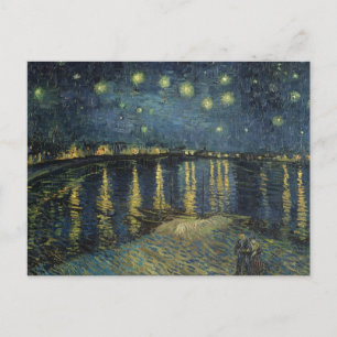 Carte Postale Vincent van Gogh Nuit étoilée sur le Rhône