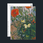 Carte Postale Vincent van Gogh - Papillons et papillons<br><div class="desc">Papillons et pavots - Vincent van Gogh,  Huile sur toile,  1890</div>