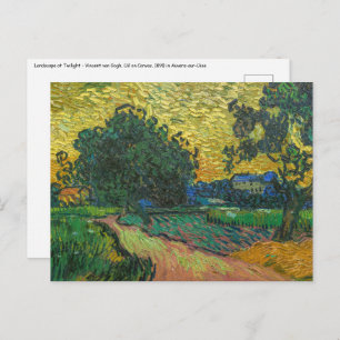 Carte Postale Vincent van Gogh - Paysage à Twilight
