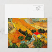 Carte Postale Vincent Van Gogh Paysage & Maison Amélioré (Devant / Derrière)