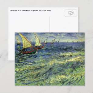Carte Postale Vincent van Gogh - Paysage marin à Saintes Maries