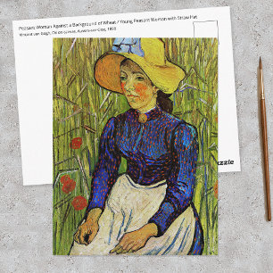 Carte Postale Vincent van Gogh - Paysanne au chapeau de paille