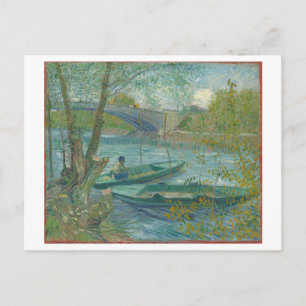 Carte Postale Vincent van Gogh peignant "Pêche au printemps"