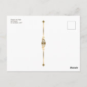 Carte Postale Vincent van Gogh peintre Autoportrait Vibrant (Dos)