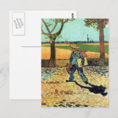Carte Postale Vincent Van Gogh - Peintre En Chemin De Travail (Devant / Derrière)