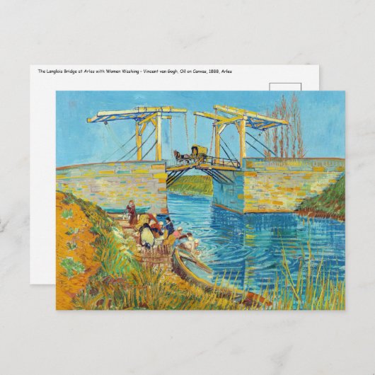 Carte Postale Vincent van Gogh - Pont Langlois à Arles #1 (Devant / Derrière)