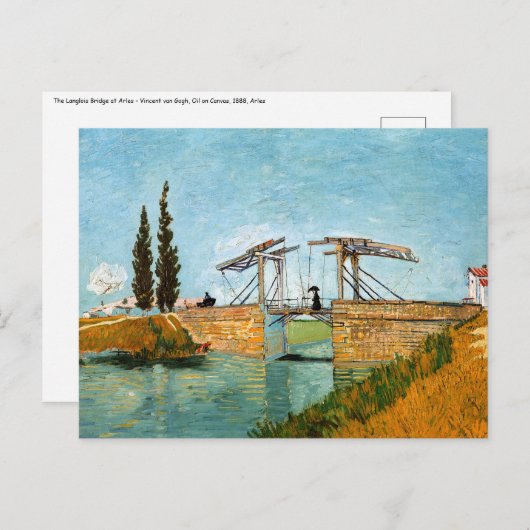 Carte Postale Vincent van Gogh - Pont Langlois à Arles #3 (Devant / Derrière)