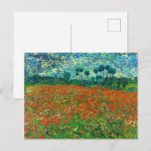 Carte Postale Vincent Van Gogh Poppy Field Fine Art (Devant / Derrière)