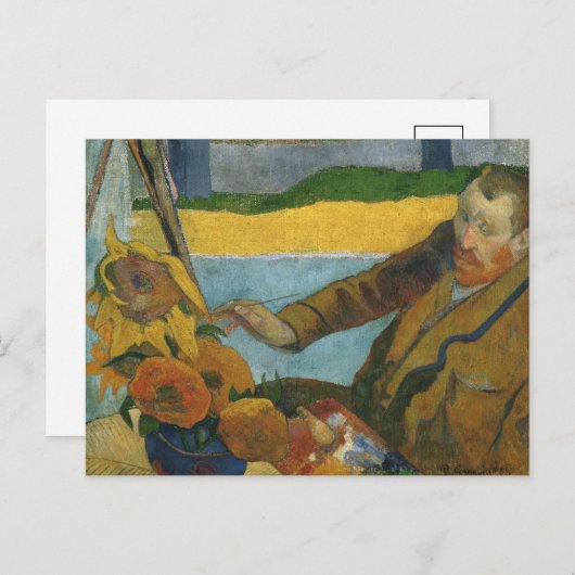 Carte Postale Vincent van Gogh Portrait | Paul Gauguin (Devant / Derrière)