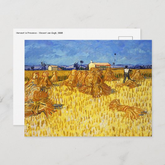 Carte Postale Vincent van Gogh - Récolte en Provence (Devant / Derrière)